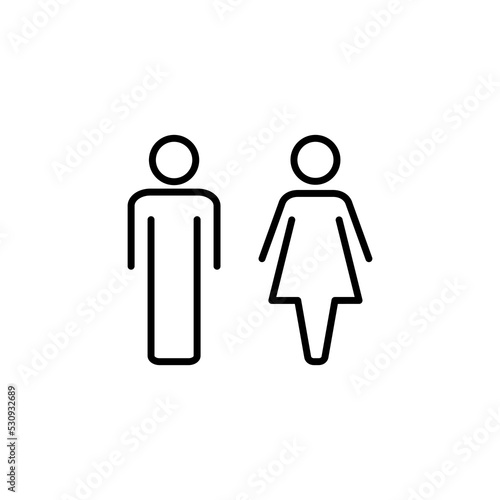 Man and woman icon for web and mobile app. male and female sign and symbol. Girls and boys