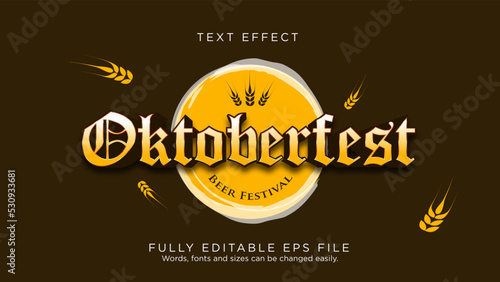 Bold Oktoberfest Beer Festival Text Effect Font Type