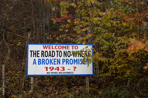 Picture of the Road to Nowhere near Bryson City, North Carolina photo