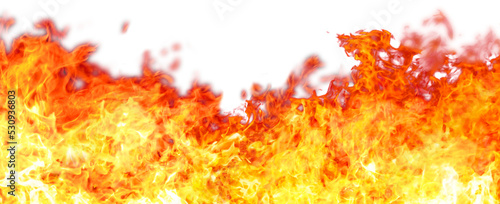 Obraz na płótnie 勢いよく燃える炎の透過png素材