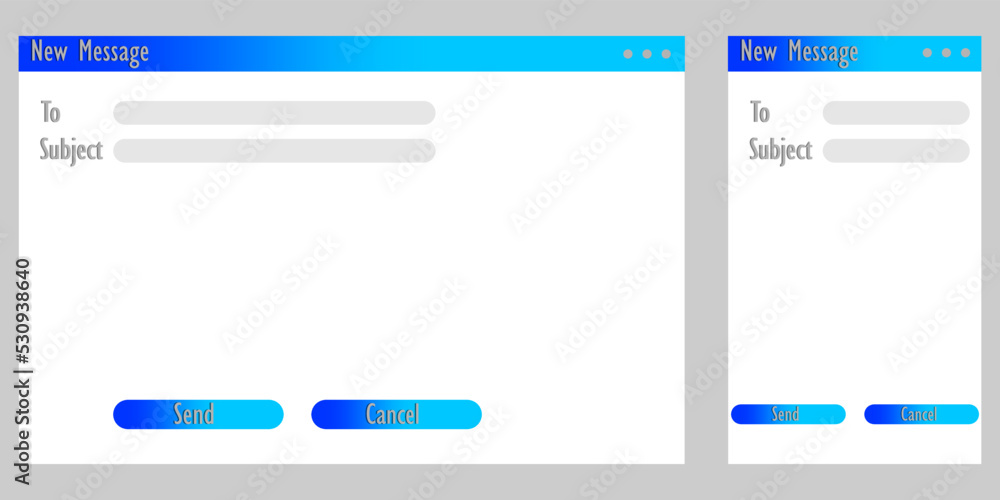window browser new message. Email icon. White text box. Vector illustration. Stock image. window browser new message. Email icon. White text box. Vector illustration. Stock image.