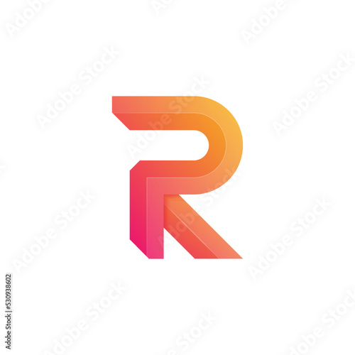 Free Download Letter R Logo Gradient Colorful Style for Company Business or Personal Branding - GFXLoad