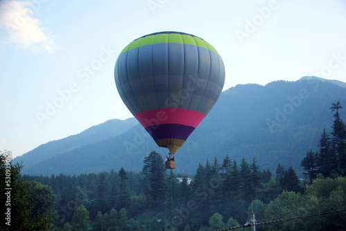 hot air balloon in the mountains © shalender