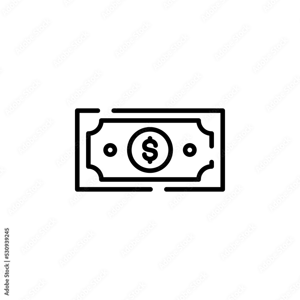 Money, Cash, Wealth, Payment Dotted Line Icon Vector Illustration Logo Template. Suitable For Many Purposes. Money, Cash, Wealth, Payment Dotted Line Icon Vector Illustration Logo Template. Suitable For Many Purposes.