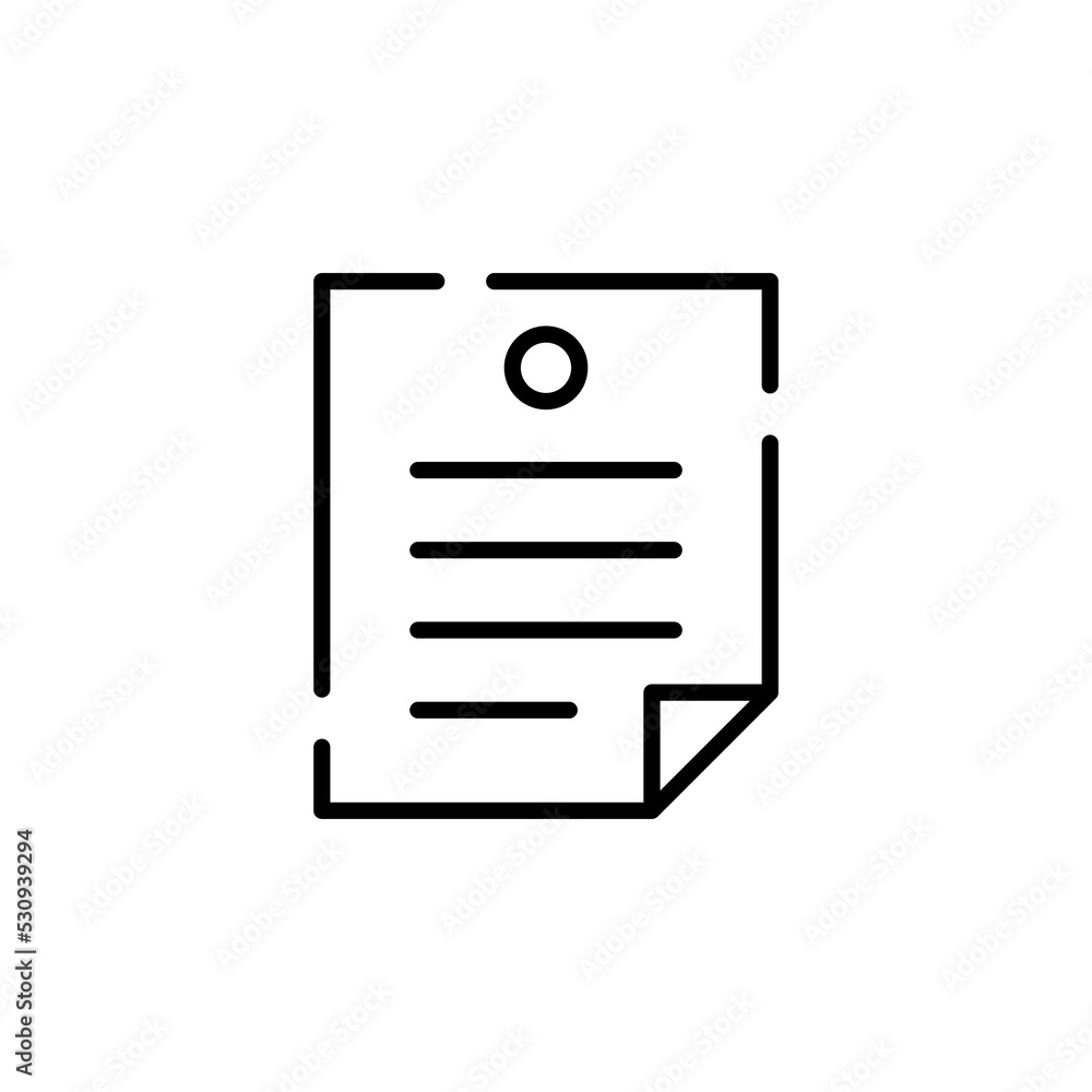 Notes, Notepad, Notebook, Memo Dotted Line Icon Vector Illustration Logo Template. Suitable For Many Purposes. Notes, Notepad, Notebook, Memo Dotted Line Icon Vector Illustration Logo Template. Suitable For Many Purposes.