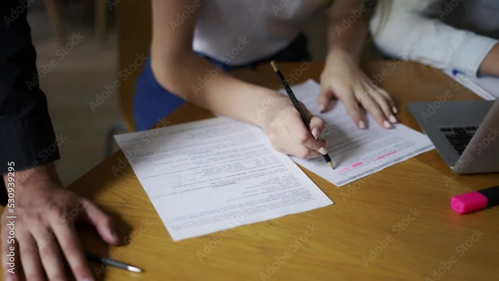 A person checking off a to do list. Check all the boxes of a checklist, close-up A person checking off a to do list. Check all the boxes of a checklist, close-up