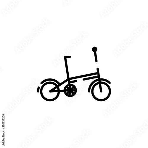 Bike, Bicycle Dotted Line Icon Vector Illustration Logo Template. Suitable For Many Purposes.