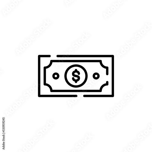 Money, Cash, Wealth, Payment Dotted Line Icon Vector Illustration Logo Template. Suitable For Many Purposes.