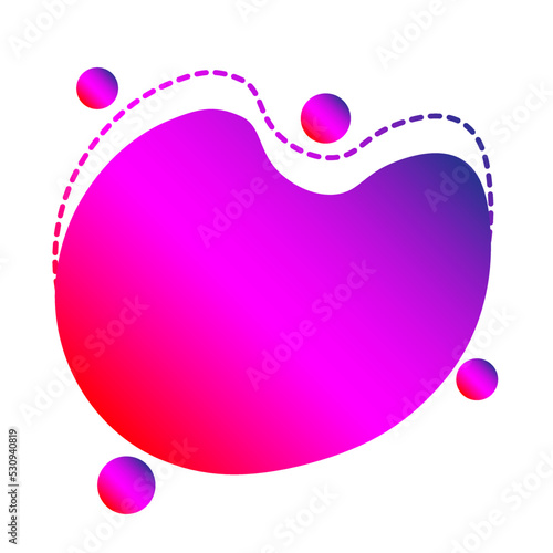 Gradient blop shapes. Abstract organic random forms. Liquid fluid backgrounds. Bubbles and splashes. Vector Memphis elements.