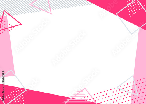 abstract background frame with pink geometric patterns