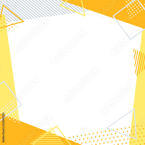 abstract background frame with yellow geometric patterns