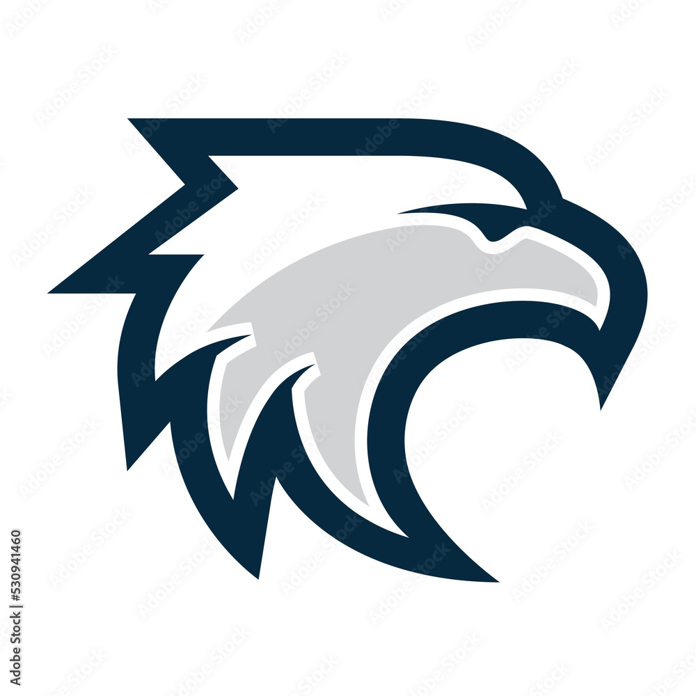 Naklejka premium Simple eagle head mascot 