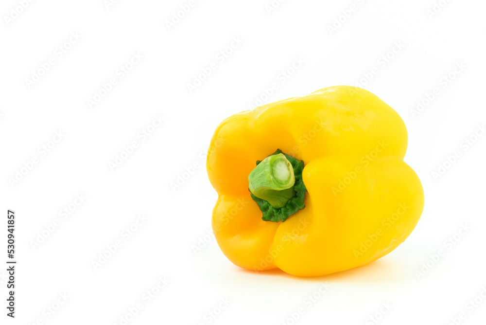 Fresh Yellow sweet bell peppers isolated on white background Fresh Yellow sweet bell peppers isolated on white background