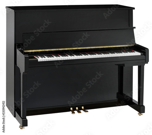 Piano upright spinet with clipping path.