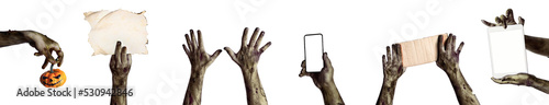 Many hands of scary zombies...