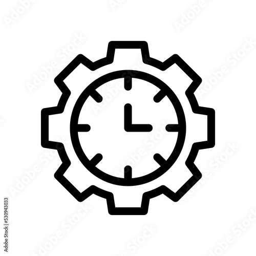 time management line icon illustration vector graphic