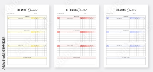 Cleaning Checklist Planner Template. Daily Cleaning Checklist Planner. Printable Cleaning Checklist Planner Template Set. Organizer & Schedule Planner. Planner Set. Planner Bundle.