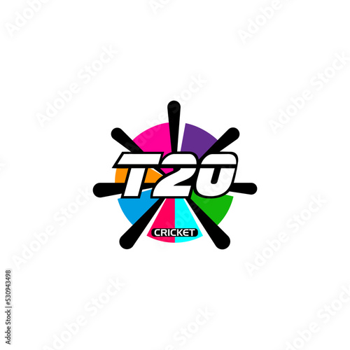 abstract cricket world cup and premier league logo or poster design