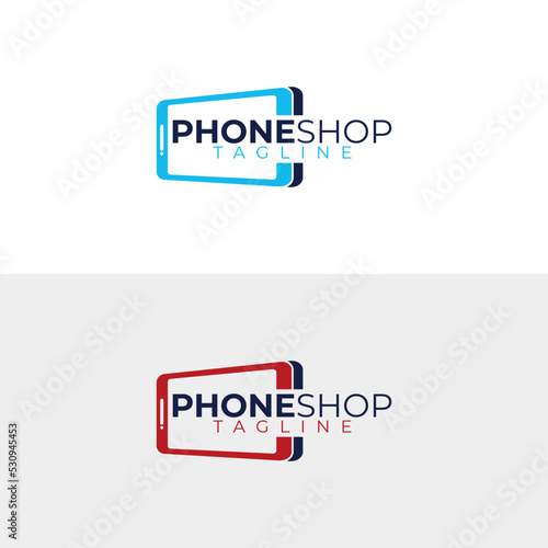 phone shop logo icon vector isolated