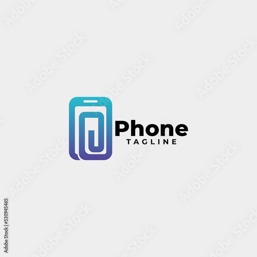 Phone logo icon vector isolated