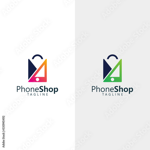 phone shop logo icon vector isolated