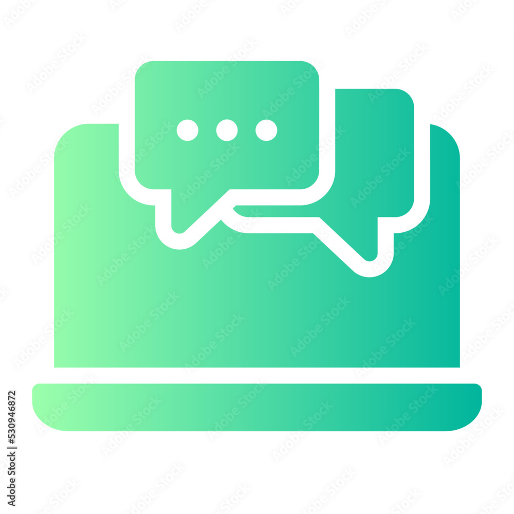 online chat gradient icon online chat gradient icon