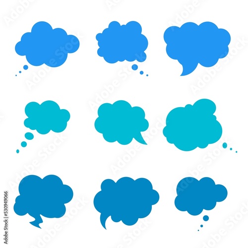 graphic design illustration of speech bubble icon set isolated on white background