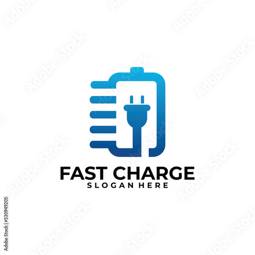 save charge logo vector design template