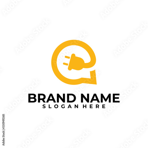 charge consult logo vector design template