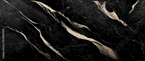 Panel kuchenny z motywem Luxury abstract fluid art ,  mixture of black, gray and gold abstract of marble background