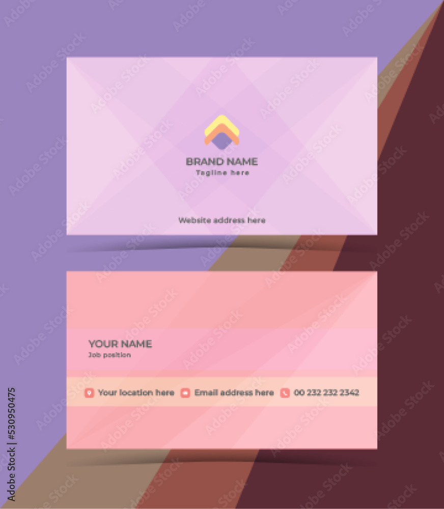 Fototapeta premium Business card template modern style