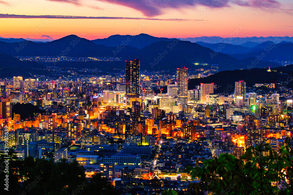 Obraz premium 広島市の夜景