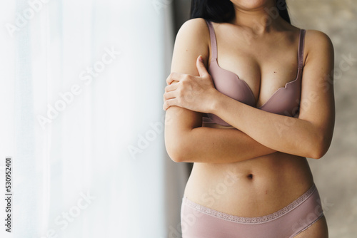 Perfect female body. Beautiful Woman in underwear  Body care concept.