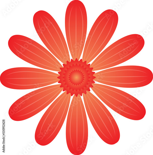 Red Flower icon sign symbol