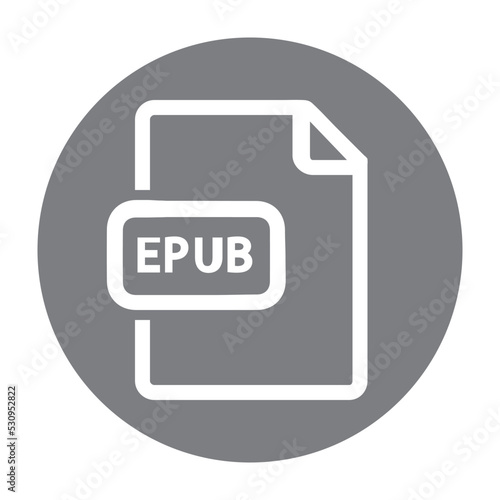 Epub, file vector icon 