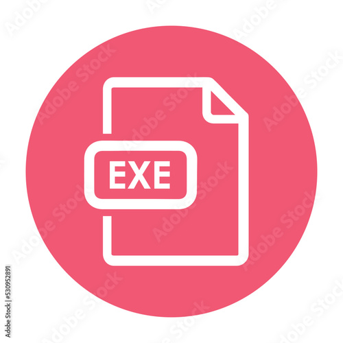 EXE extension text file type icon 