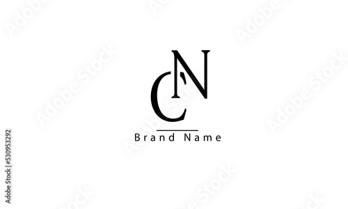 CN NC C N abstract vector logo monogram template
