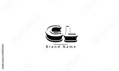 CL LC C L abstract vector logo monogram template