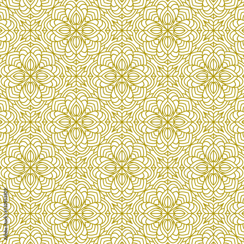 traditional gold line seamless pattern