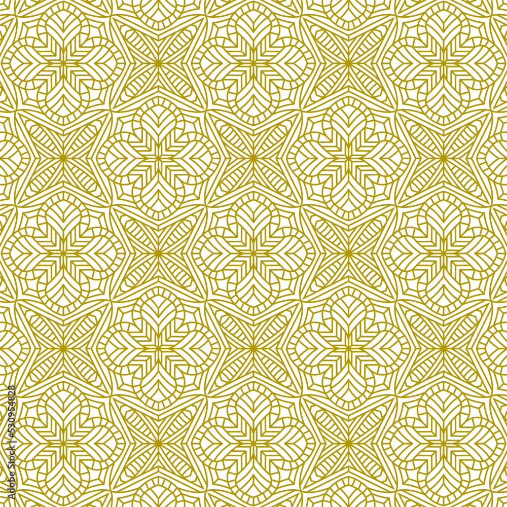 traditional gold line seamless pattern