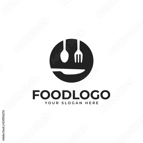 Food Logo Design Vector For Cafe or Restaurant