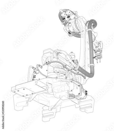 Industrial robot manipulator.