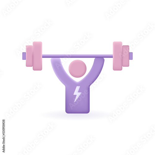 SWOT Analysis 3d icon. Strengths, weaknesses, threats and opportunities of company. 3d render vector illustration