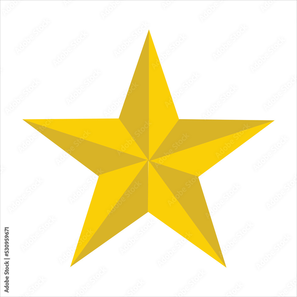 Star symbol with elegant and premium 3d shape. Suitable for use as a symbol of premium, classy, top, rating, experience, etc. Symbol of perfection. Editable vector in EPS10 Star symbol with elegant and premium 3d shape. Suitable for use as a symbol of premium, classy, top, rating, experience, etc. Symbol of perfection. Editable vector in EPS10