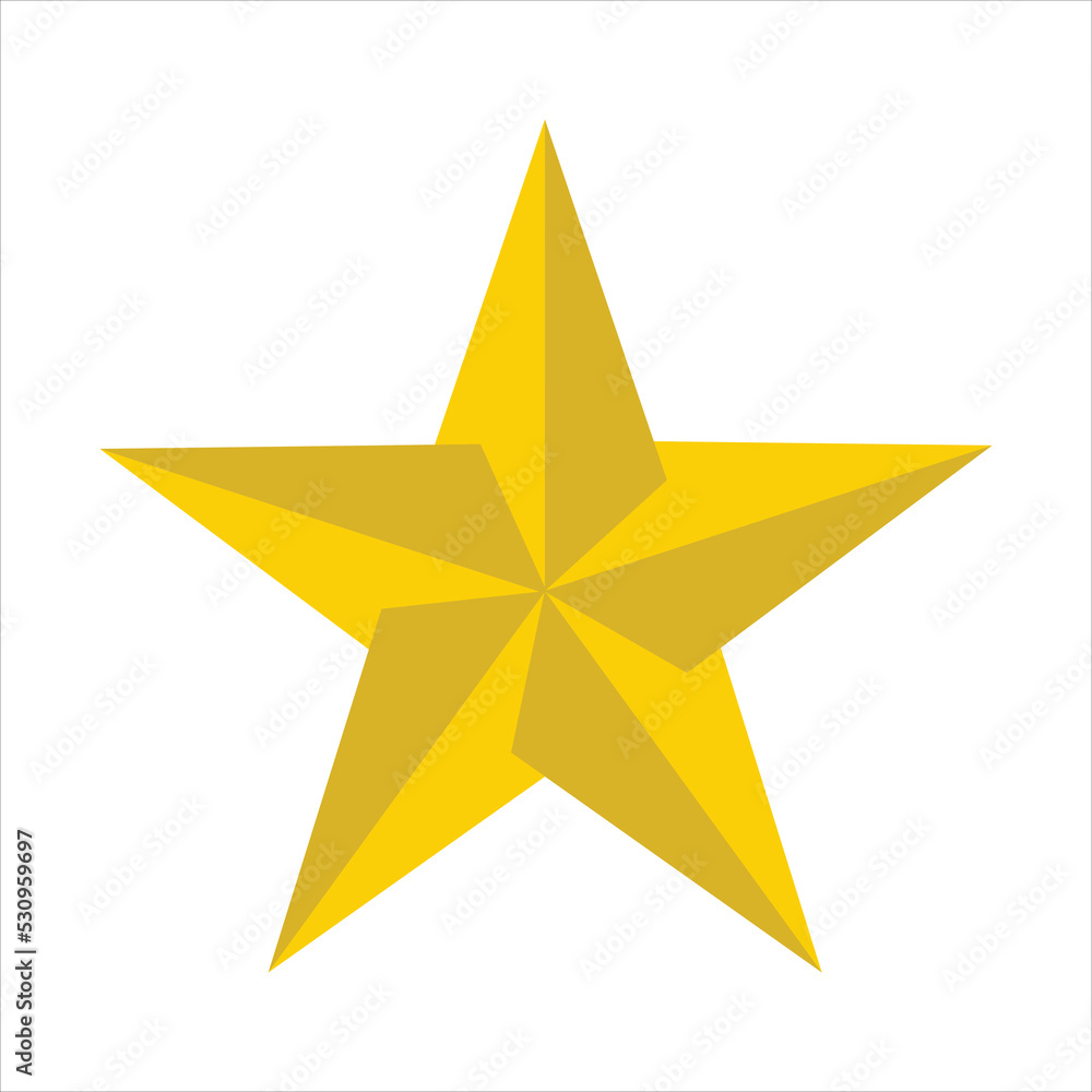 Star symbol with a unique shadow shape. Suitable for use as a symbol of premium, classy, top, rating, experience, etc. Editable vector in EPS10 Star symbol with a unique shadow shape. Suitable for use as a symbol of premium, classy, top, rating, experience, etc. Editable vector in EPS10