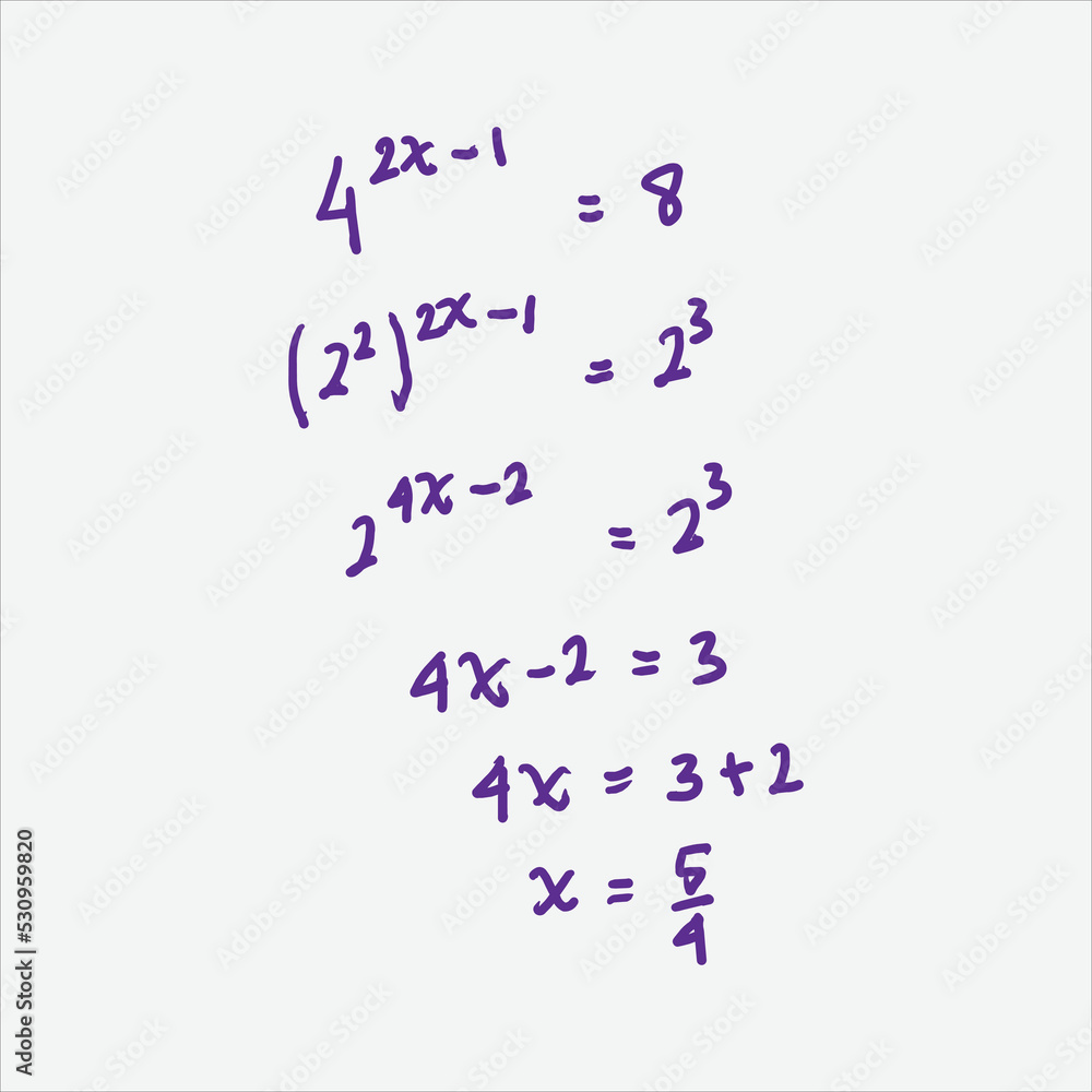 Exponential equation problem solving. Finding the value of x from the exponential equation Exponential equation problem solving. Finding the value of x from the exponential equation