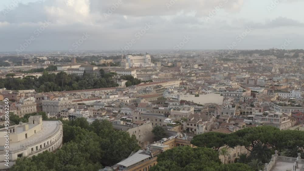 Rome Italy - drone sunset shot landscape of the Vittoriano Rome Italy - drone sunset shot landscape of the Vittoriano
