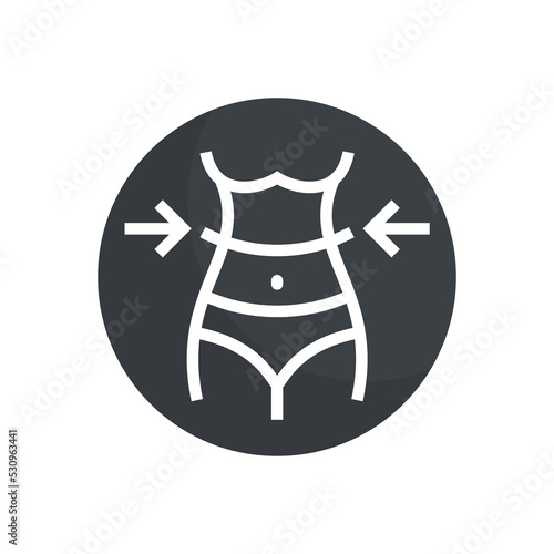 High waist icon. Pictogram for web or marketplace, clothing category. Isolated vector illustration on a white background.