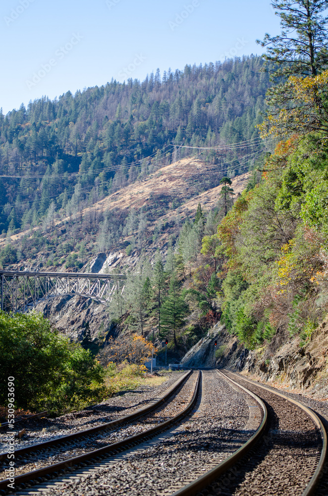 Fototapeta premium railway in the mountains