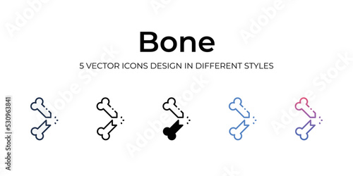 bone icons set vector illustration. vector stock,